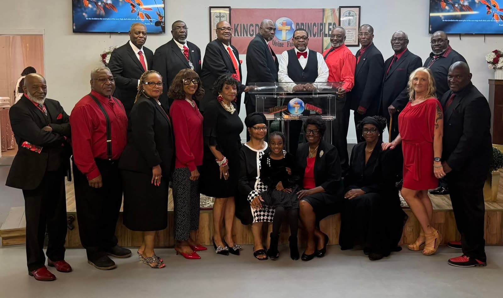 PrayerLine Warriors gathered together at a service